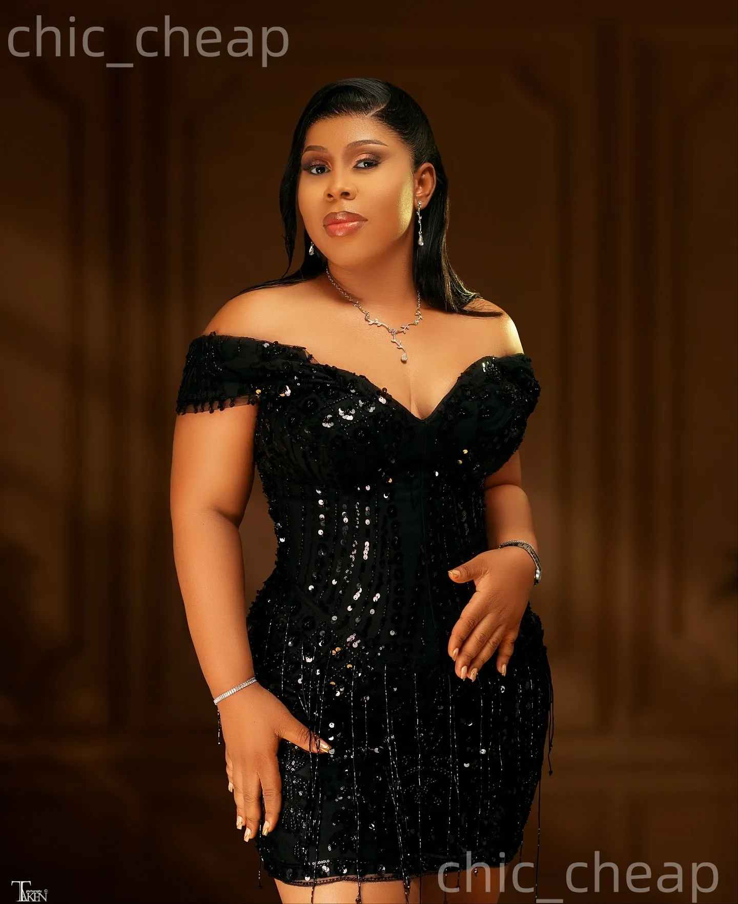 black beaded sheath dress Chic 2026 Cocktail Sequined... From Sunnybridals, Rs.12,315.9 dress for formal occasion Gold Formal Gowns, Short Size:Adult S or any night you