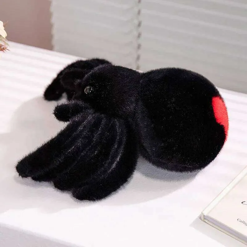 シミュレーション動物黒クモぬいぐるみ リアルなソフトぬいぐるみ漫画