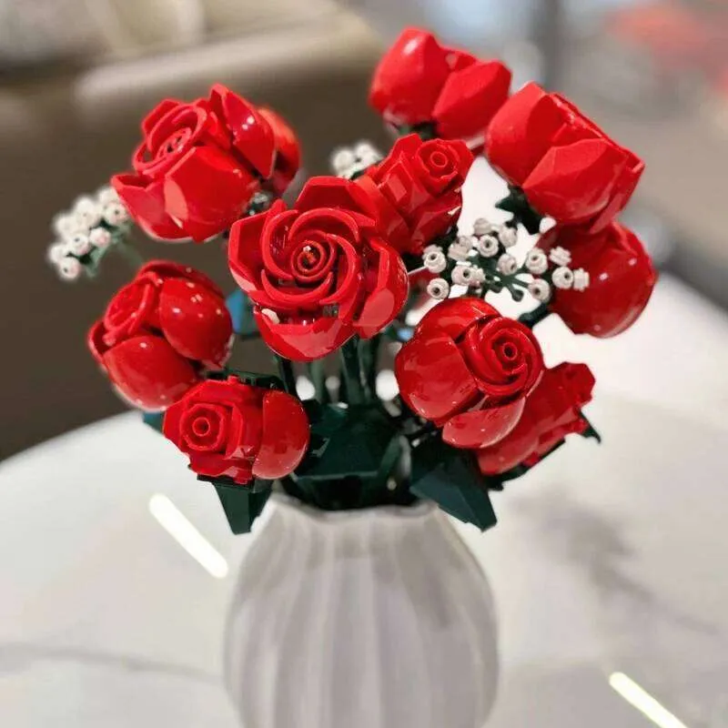 2026 Eternal Flower Bouquet Art Building Blocks Set From
