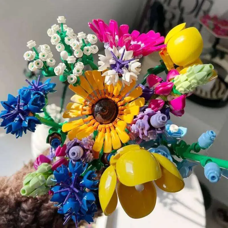 2026 Eternal Flower Bouquet Art Building Blocks Set From