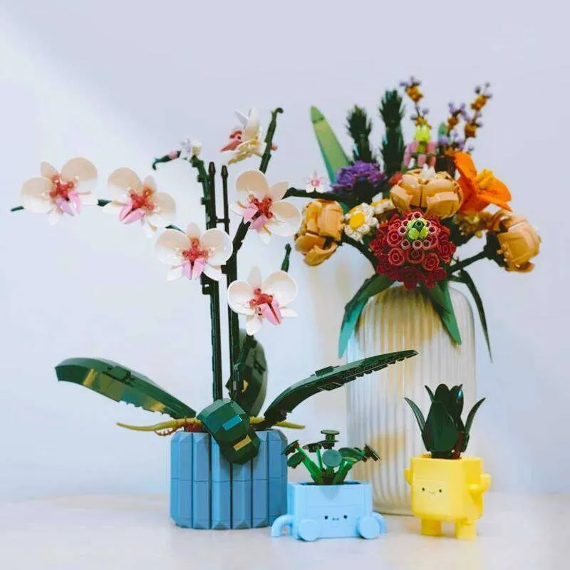 2026 Eternal Flower Bouquet Art Building Blocks Set From