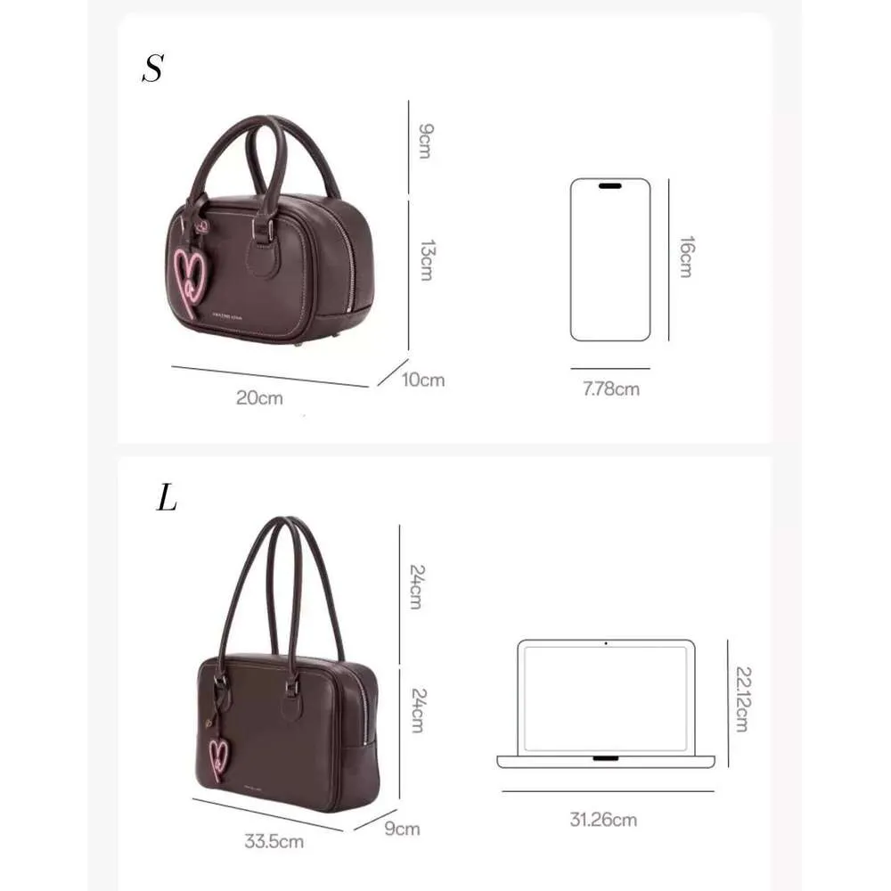 Heart Shaped Tote Handbag Large Capacity Shoulder Crossbody Bag_voghion.com