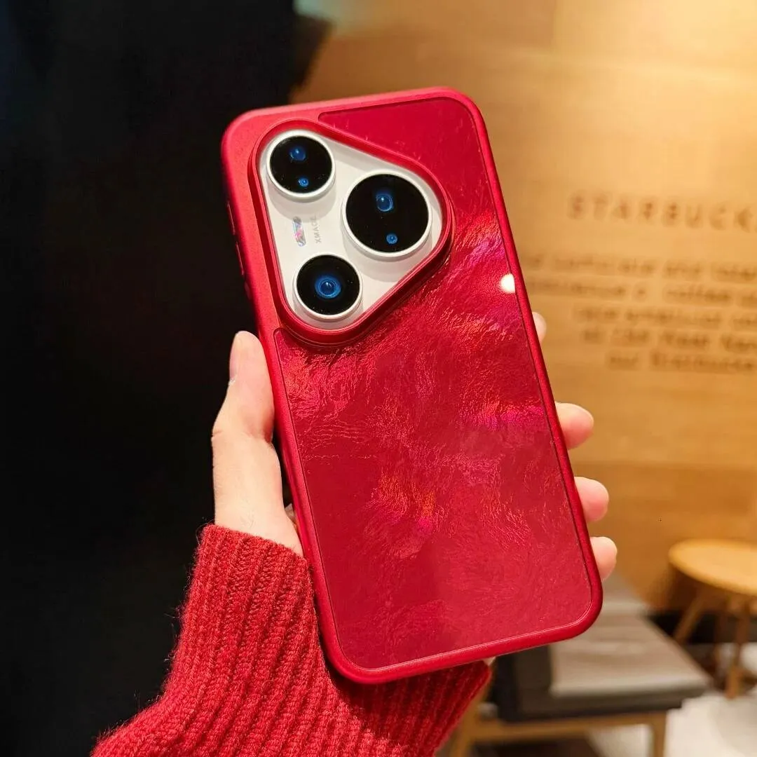 Stylish Red Christmas Phone Case For Huawei 80 Ultra From