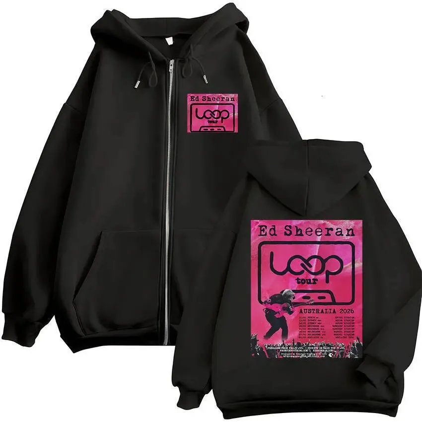 Theory 完売品 SheerCrepeZipUpHoodie Ed Sheeran Loop Australia 2026 Tour Graphic Zipper From 26,97