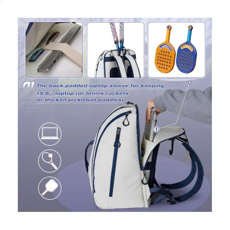 Waterproof Paddle Tennis Volleyball Backpacks With... From  display picture 1
