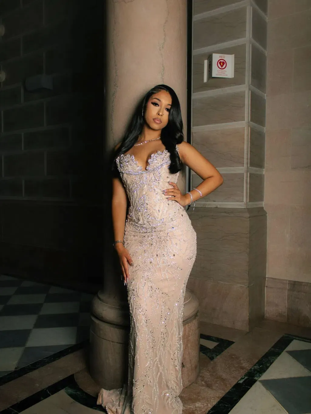 crystal beaded mermaid prom dress Charming Dress, Spaghetti... From Meetwedding, Rs.25,047.24 Devil in a Blue