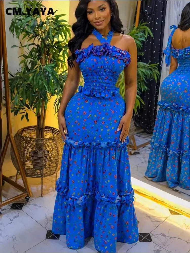 halter off shoulder dress Chic Womens Ditsy Floral Maxi... From Make08, Rs.1,840.26 Fall Fashion 25