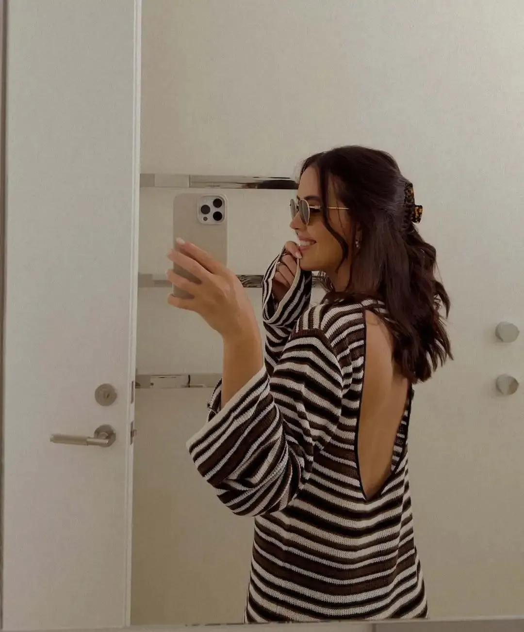 backless long sleeve striped knit mini dress For Women, Hollow... From Yujia02, Rs.3,505.31 In Bulk Lots of fashion stays