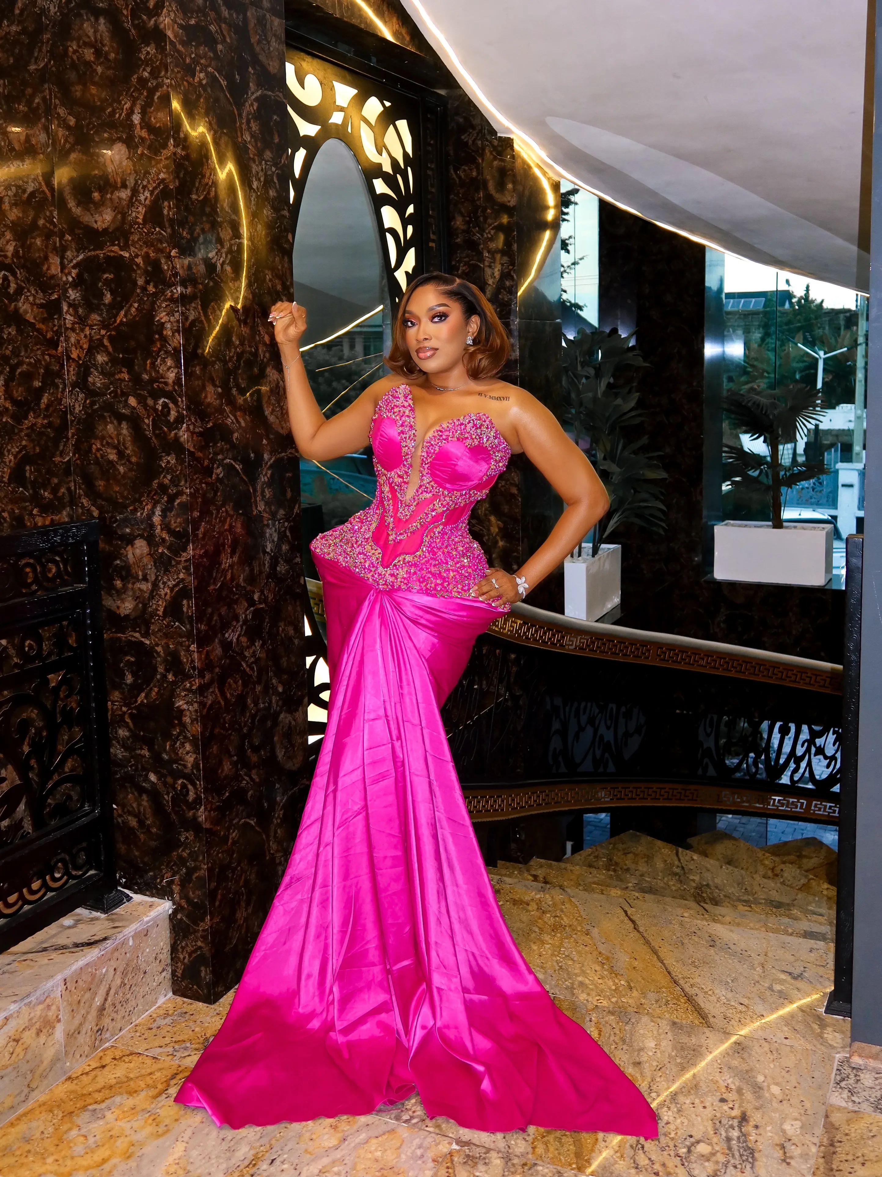 Fuchsia Mermaid Prom Dress, Sweetheart Neckline,... From Dreamcode, Rs.16,486.31