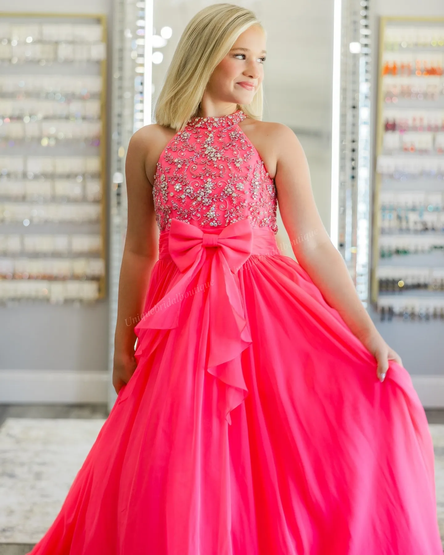 hot pink tween dress Little Girl Pageant Yellow Aqua Kid... From 87,4 € a line Suitable Occasion