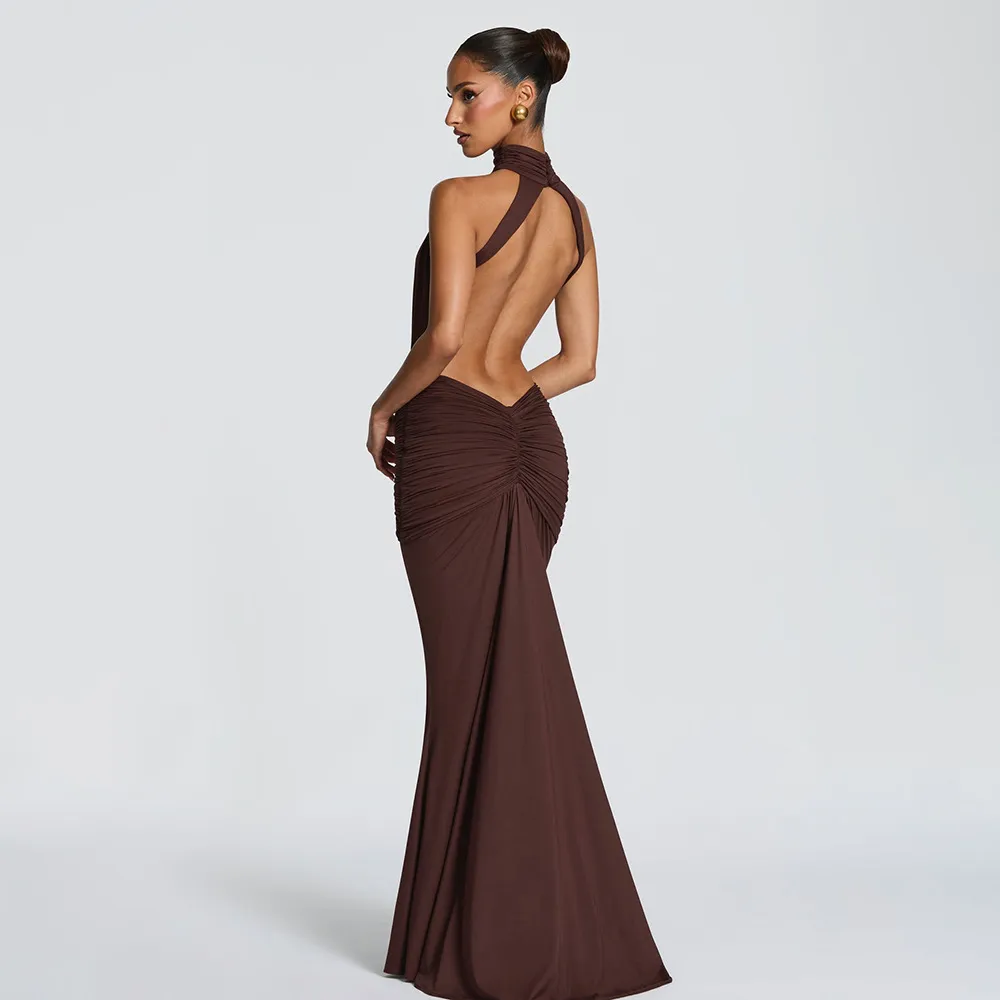 Womens Slim Fit Backless Fishtail Dress, Elegant... From Womenclothing123, Rs.4,500.73