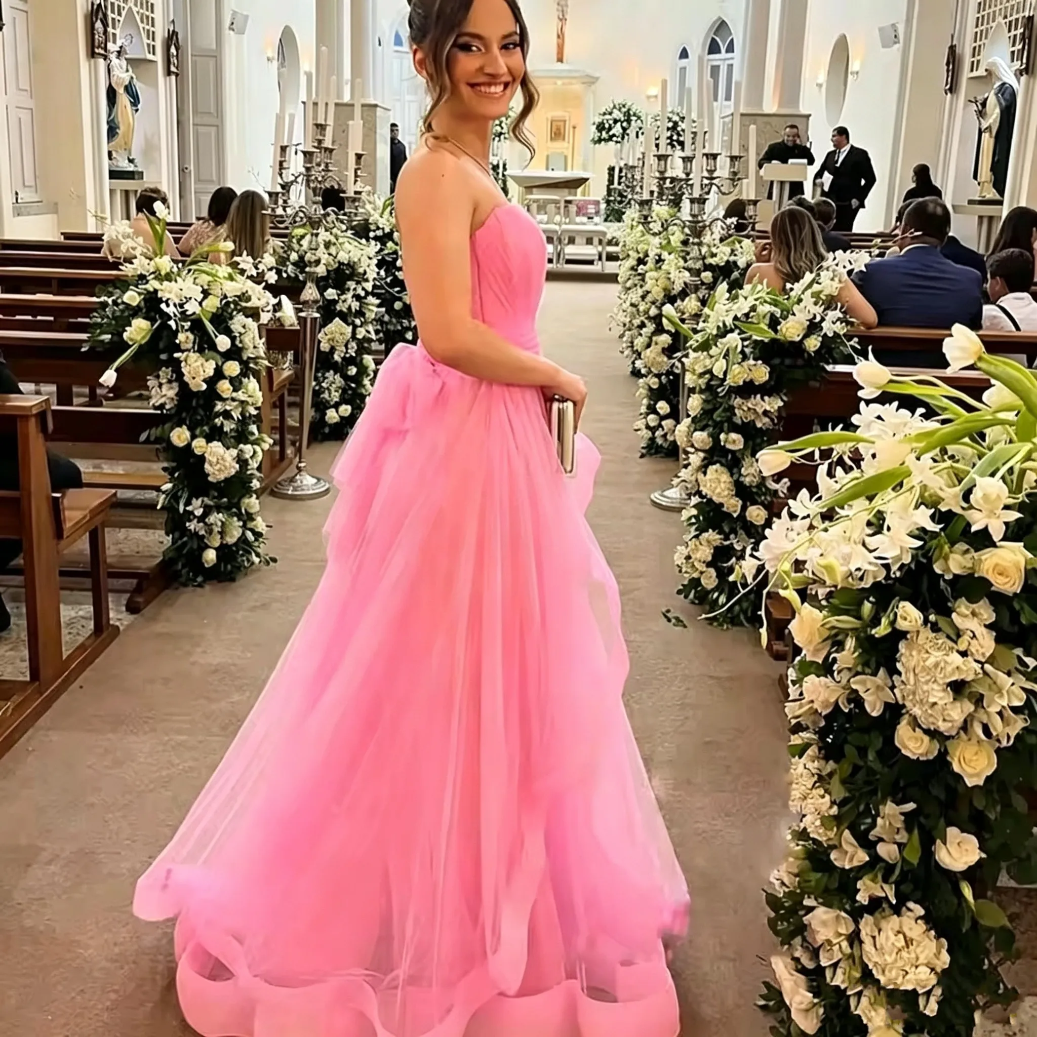 hot pink tulle dress womens Customized A Line Prom For... From Charm_custom_dress, Rs.9,838.13 2024 HOMECOMING