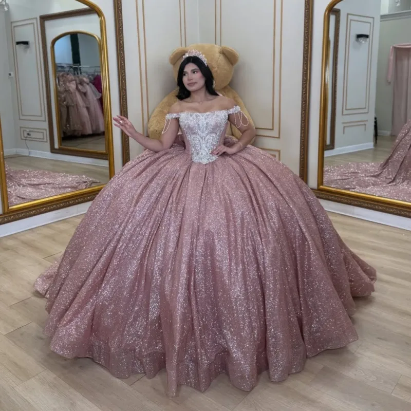 princess rose gold wedding dress Quinceanera Ball Gold Ball Gown... From Weiwei12345, Rs.33,163.51 festival outfit women