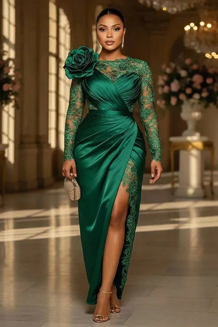 mother of the groom dresses emerald green Jewel Neck Mermaid Bride... From Haiyan4419, Rs.10,657.28 visual kei ཋྀ ˚₊‧⁺, Color:Pink/Black Segworks boho plus wedding dress friendly and soft to