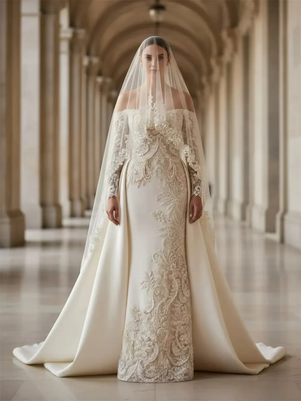white jersey prom dress Customized Sexy Formal Sweetheart Long Sleeves Bridal Gown Soft Straight Court Train Vestido De Novia JULY26WK3