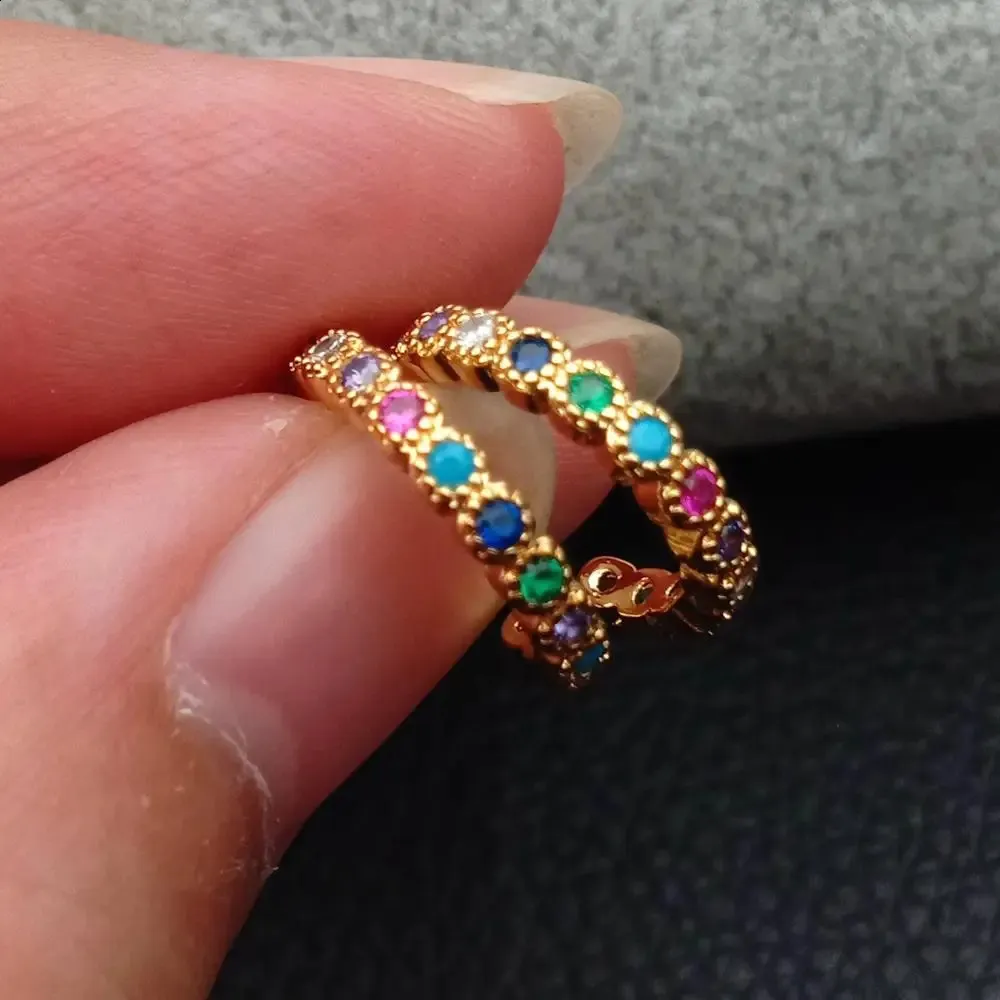 Pastel Rainbow CZ Circle Ear Cuff Jewelry Amazon  From Shanye08