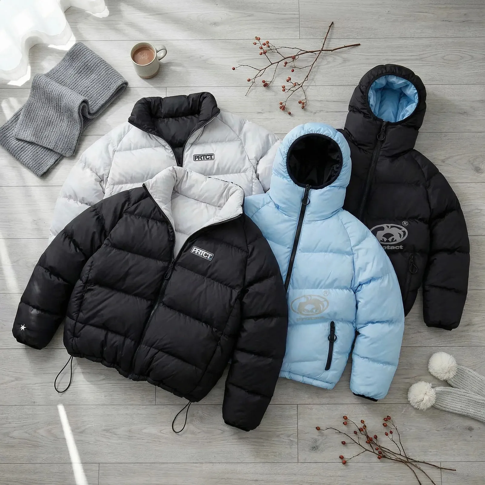 Winter Reversible Kids Puffer Jacket Y2K Dual Color From Lu04