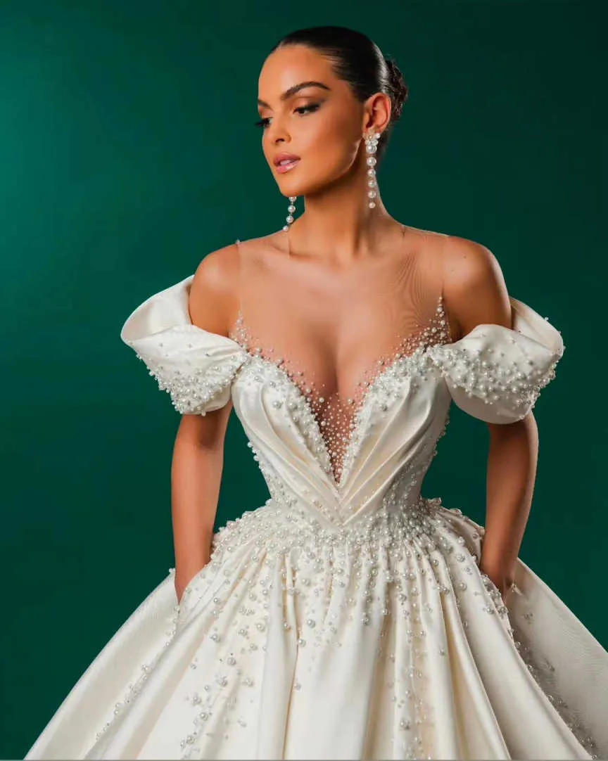ball gown off-the-shoulder sleeveless floor-length lace satin dresses Ball Gown Off-the-Shoulder Sleeveless Floor-Length With Lace Satin Dre FannyWe
