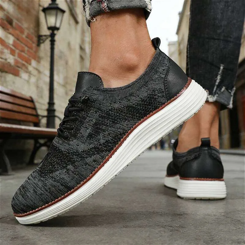 mens knit dress shoes Men's Breathable Sneakers Non Slip Urban Business from Dhgate Other Shoes Business casual shoes