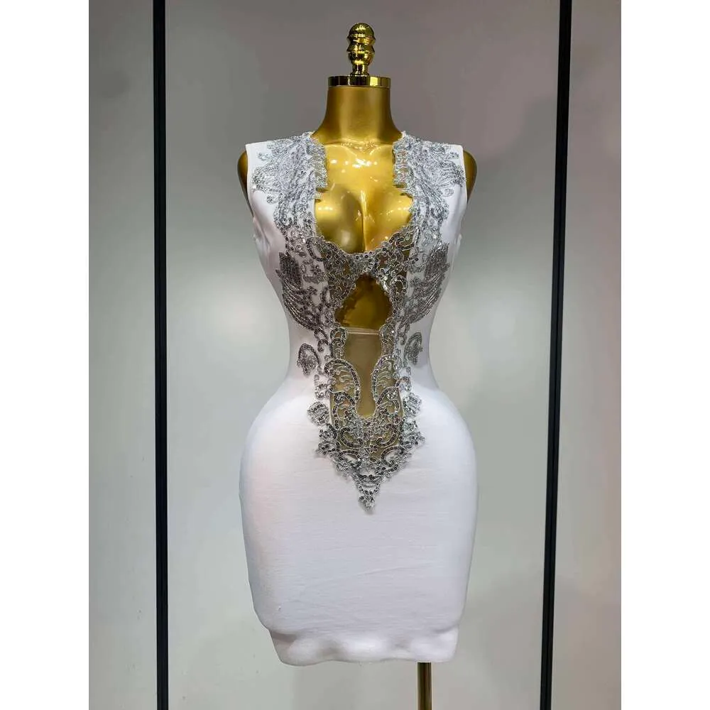 white bandage dress with gold Color Block Bandage Dress White Gold