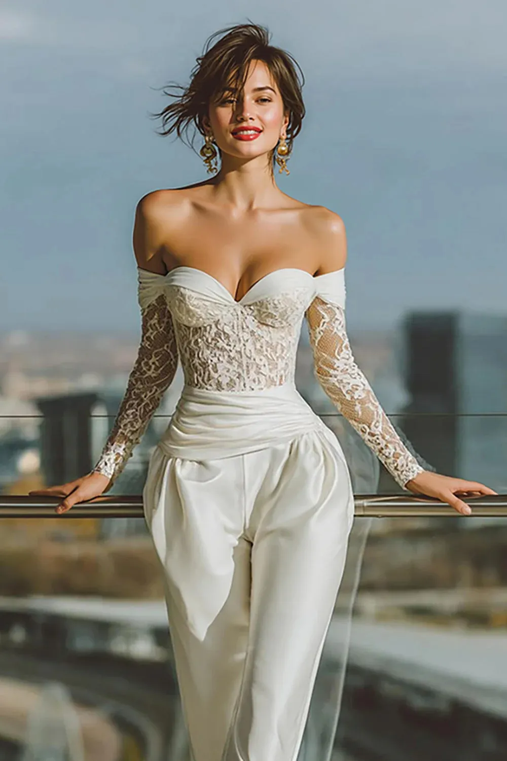 lace romper prom dress Prom Dress Style #21383