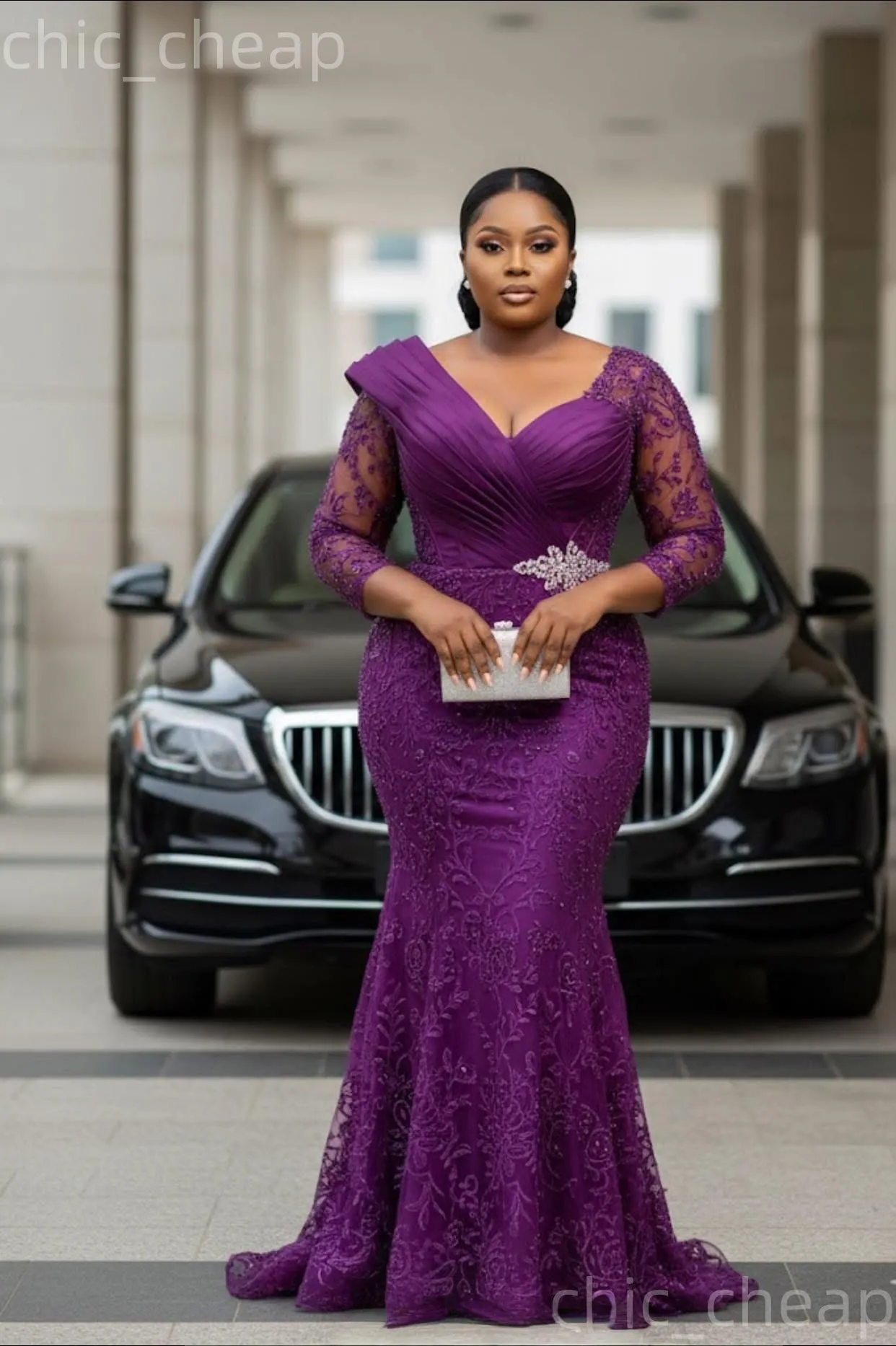 Plus Size Purple Mermaid Mother Of The Bride Dress,... From Chic_cheap, Rs.19,384.6