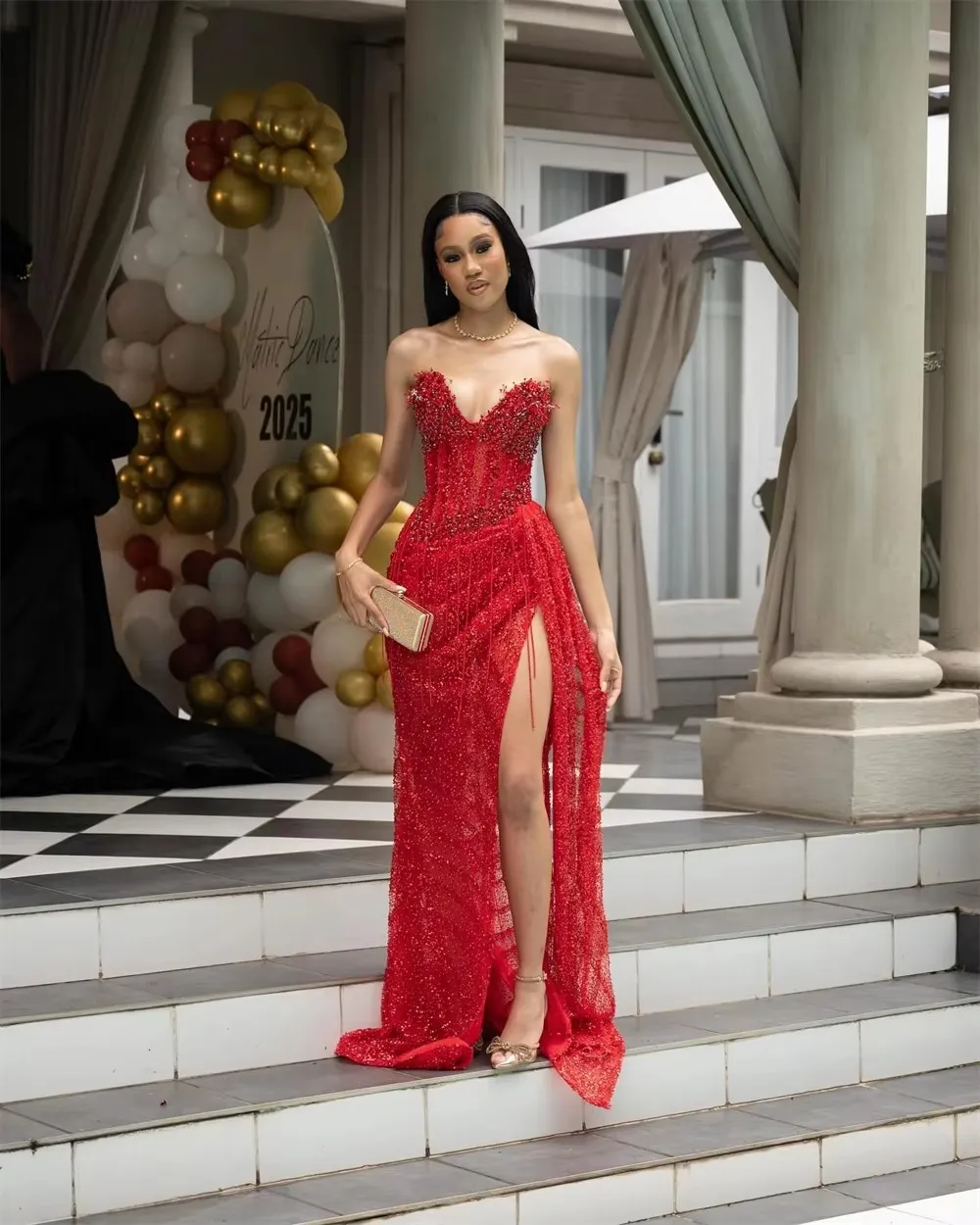 Sparkly Sequin Prom Dresses Red Sweetheart... From Charm_custom_dress,  $197.55 | DHgate.Com
