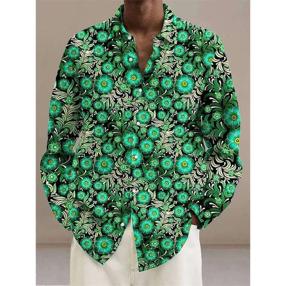 Hawaiian short sleeve acetate twill shirt with double-breasted closure ...