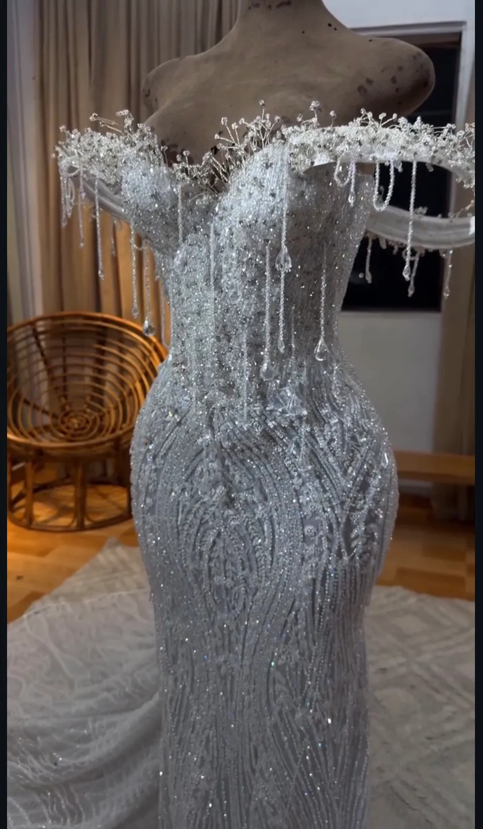ivory mermaid prom dress Sweetheart Ivory Mermaid High Split Court Train Sparkle Prom Dresses