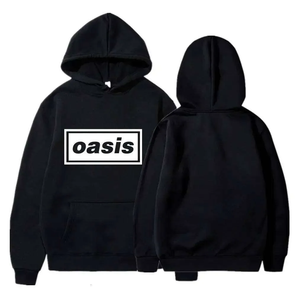 メンズ O Oasis パーカー、シルバー、レトロなブリティッシュ ロック