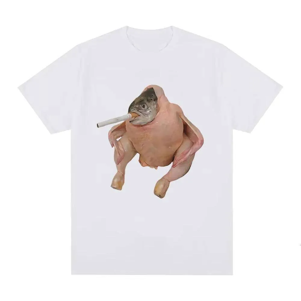 chicken fish smoking cigarette Wholesale Fish Face Chicken Smoking Cigarette Graphic T Shirt ... From  Baofu003, Rs.549.58