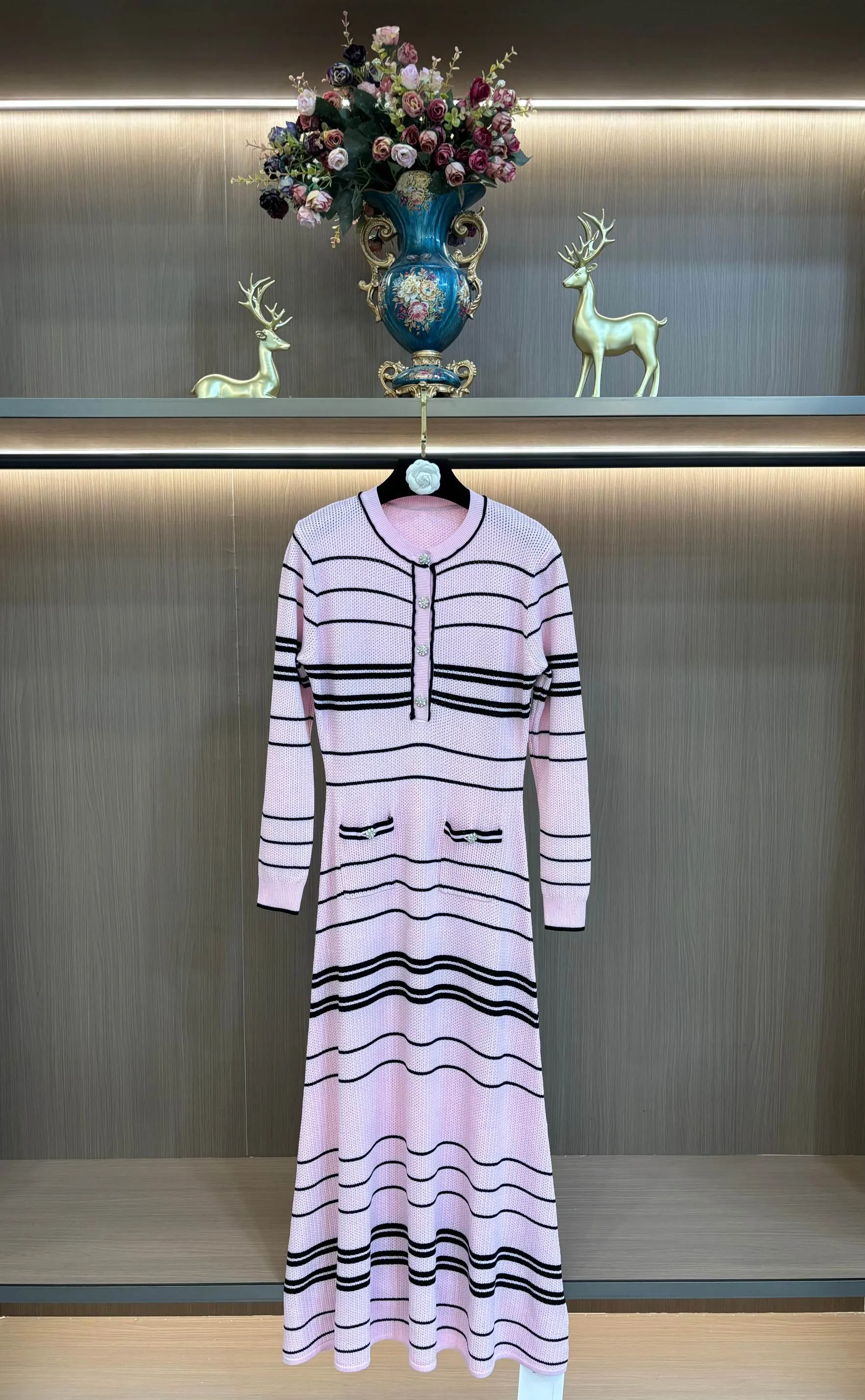 Red And Pink Striped Knitted Long Dress Lightweight... From Amyyao321,  $67.3 | DHgate.Com