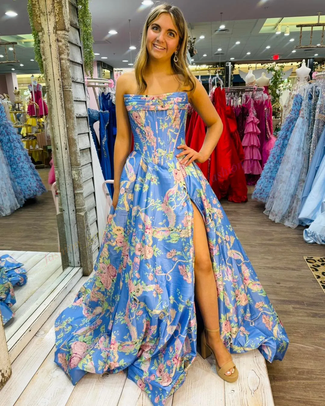 periwinkle corset dress Periwinkle Skies Corset Gown Teuta Matoshi