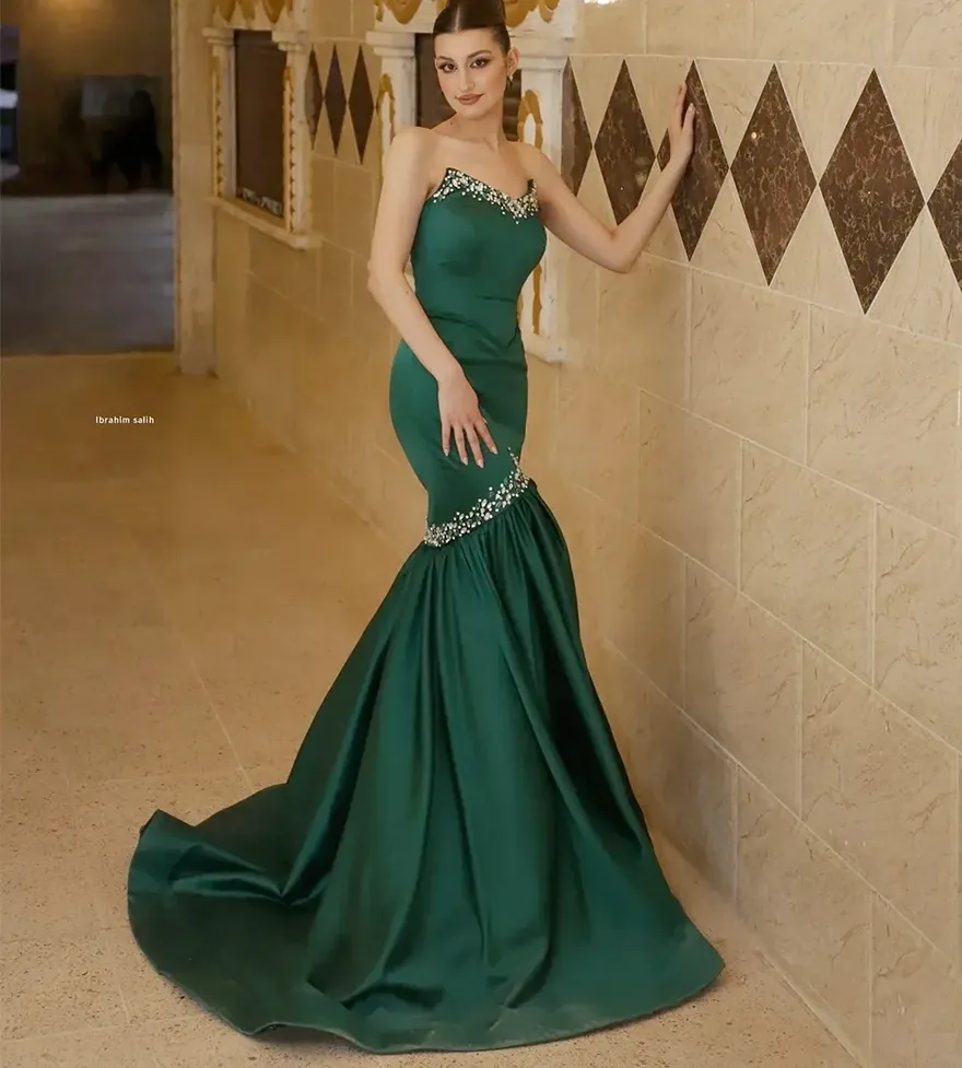 dark green birthday dress Chic Strapless Sheath Satin Birthday Dress Short Dark Green Homecoming   EvaFashionDress