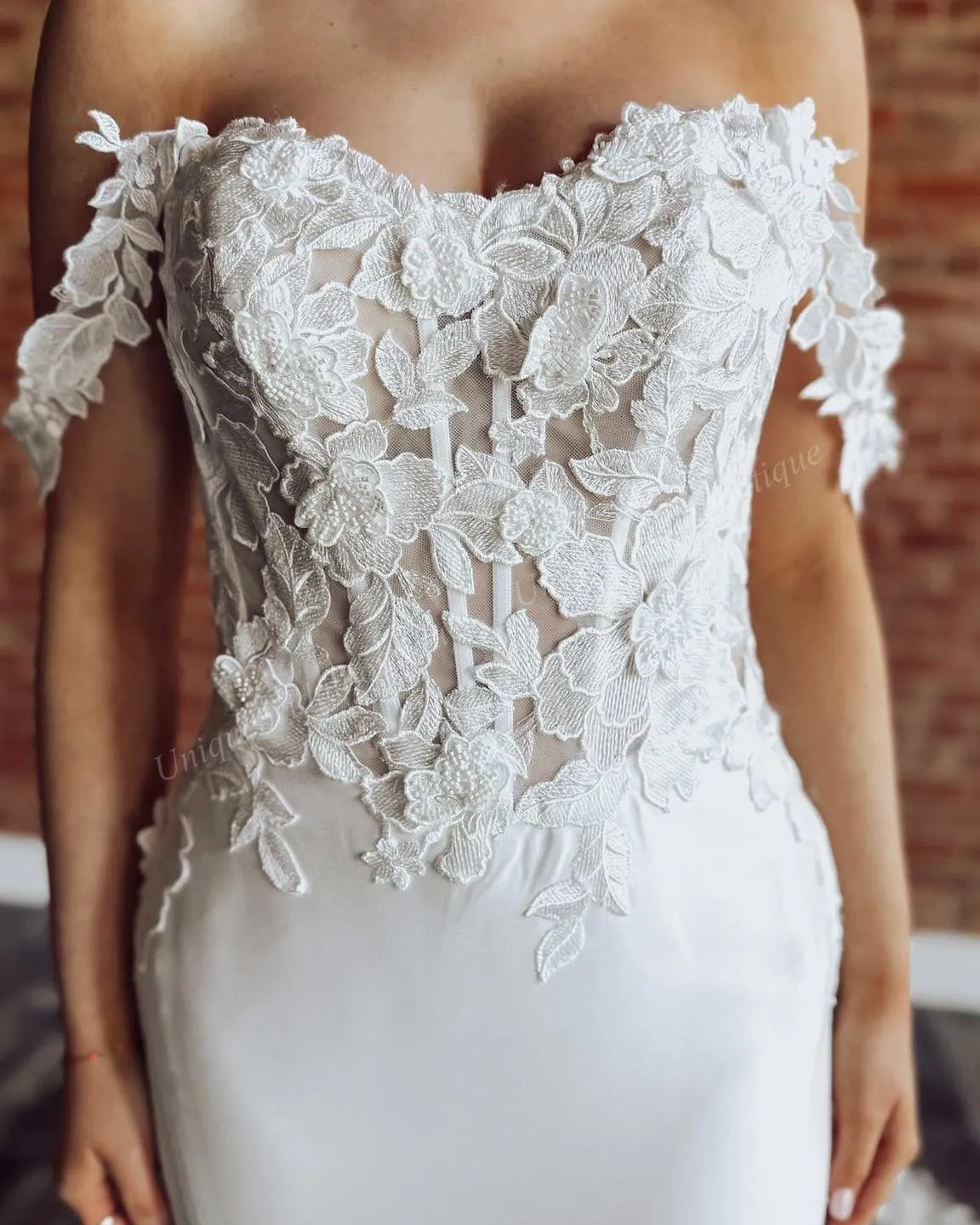 Fit N Flare Wedding Dress 3D Floral Lace Off Shoulder... From 125,1 | DHgate Fit N Flare Wedding Dress 3D Floral Lace Off Shoulder... From 125,1 | DHgate