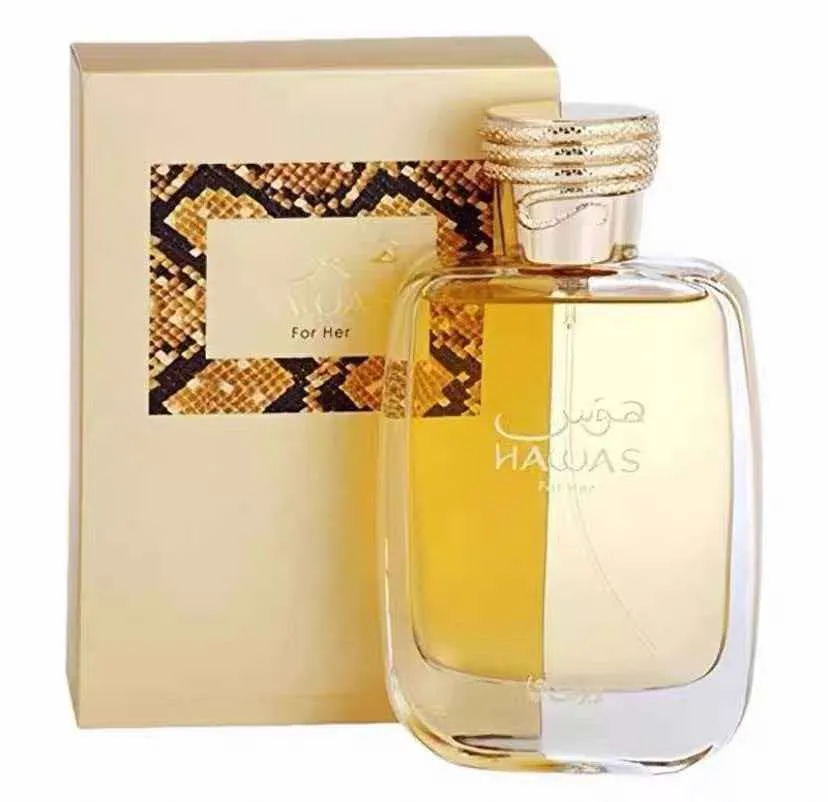 Rasasi Hawas 男性と女性用香水ゴールド 100ML オードパルファム ユニ