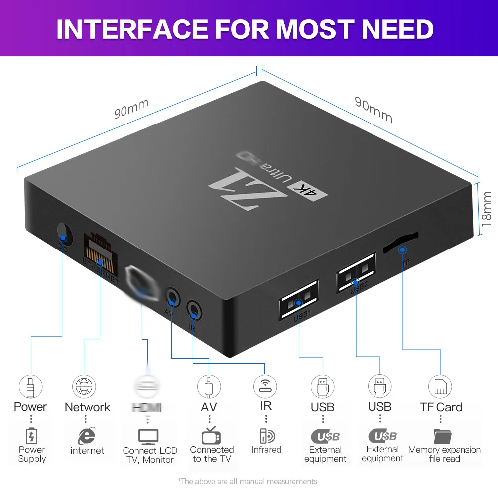 Smart Z1 Android TV Box 4K Ultra HD Media Player  From