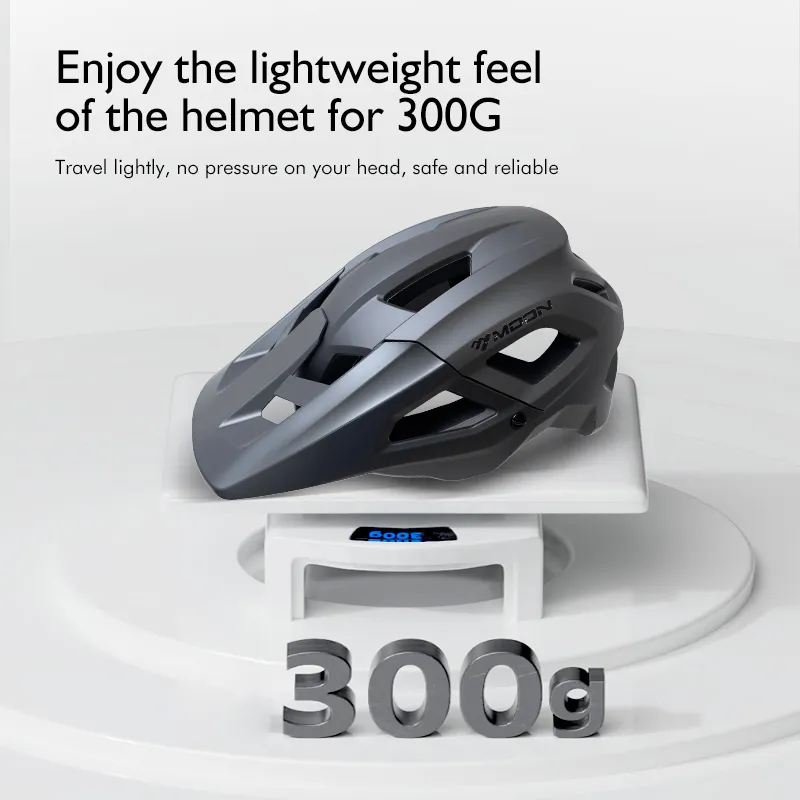 300 gram mens bike helmets Yiesing Bicycle Helmet, Lightweight Mountain Helmet 300g 56-60cm with Removable Sunshade, Adjustable Fit, 15 Vets MTB Helmet for Men and Women The sleek profile combined with ventilation ensures high wearing comfort on long rides Best Full Face Bike Helmets