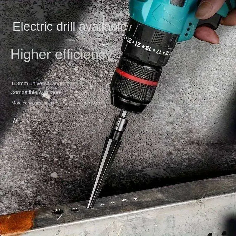 Hand Reamer – T-Shape Tapered Hex Reamer With T-Handle, Bridge Pin Hole Drilling Tool For Chamfering And Screw Sinking