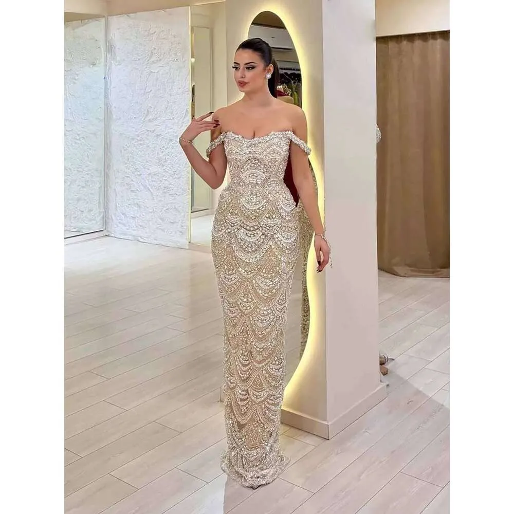 nude dinner dress Chic and Holland HF110295