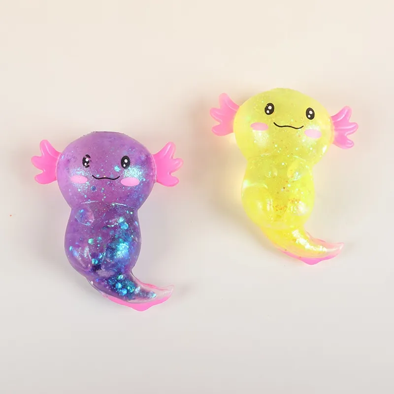 Jouet anti-stress, Squishies de boulettes, boîte mystère paillettes, boules anti-Stress colorées, jouet sensoriel Fidget(Gold