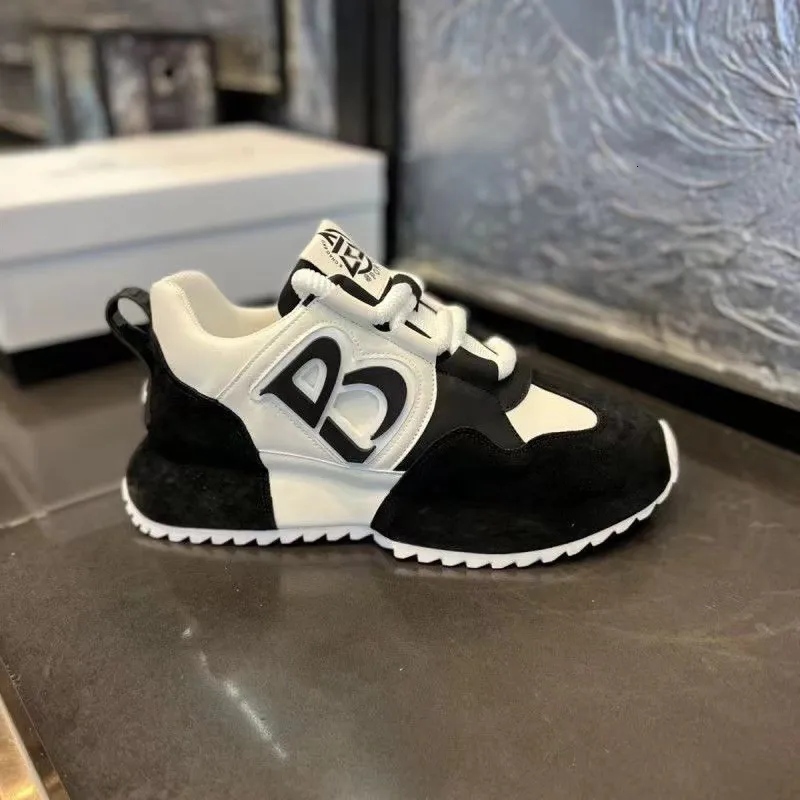 Mens Casual Colour Block Trainers In Suede And Leather Mix_voghion.com