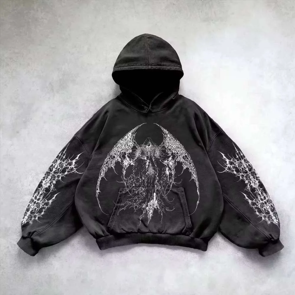 Gothic Graphic Print Hip Hop Paradox Hoodie For Men From