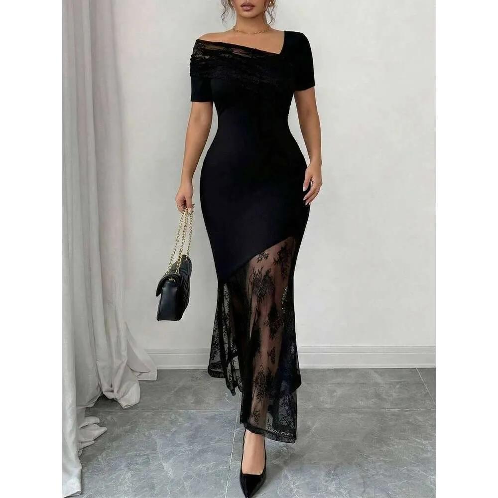 black bodycon mermaid dress Women Plus Size Lace Patchwork Mermaid... From Dh5017046, Rs.3,047.88 Collar Size:17.5 Stretch Satin Corset Mermaid Elevated Essentials prom dress flowy Lilac