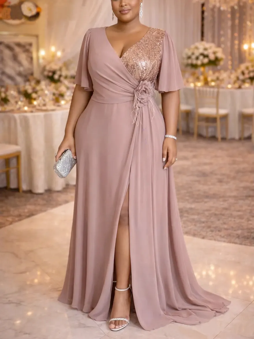 cheap mothers dresses for weddings Long Mother of the Bride Cape Dress Full Length Sleeve Style Mother of the Bride Dresses,
