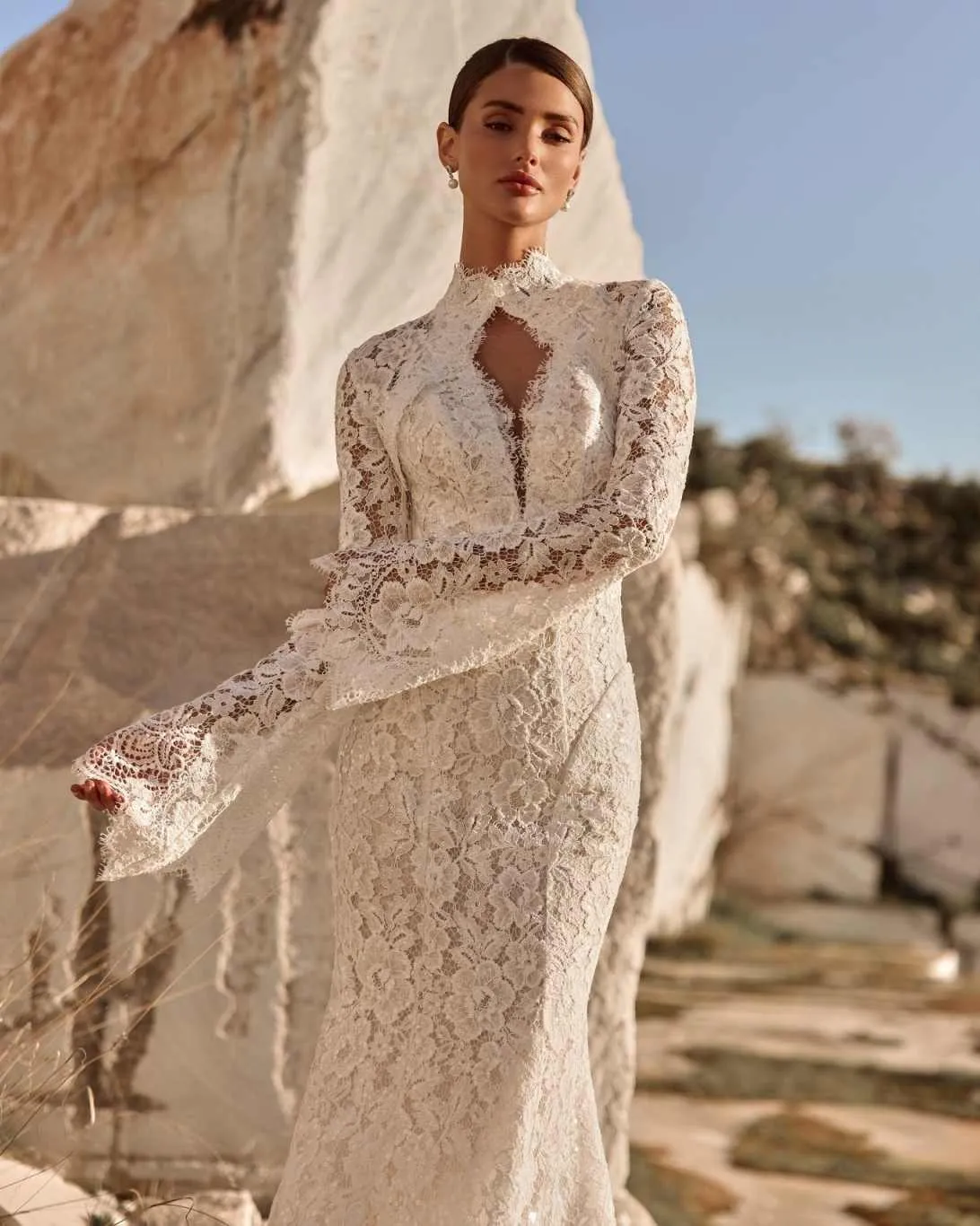 glitter floral wedding dress Lace Mermaid Dress, Halter... From Huifangzou, Rs.23,535.4 bohemian floral wedding dresses