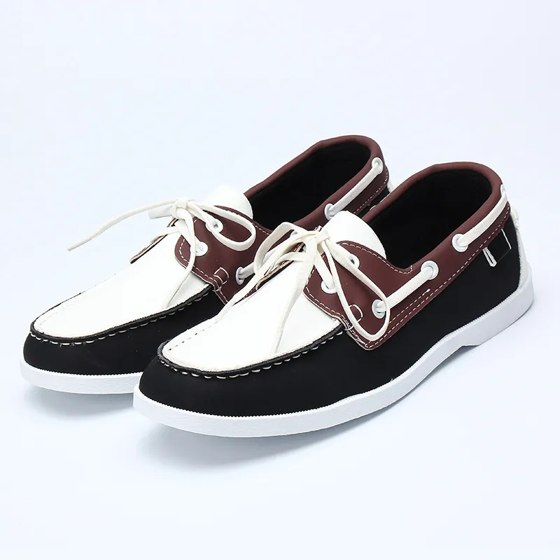 Herren Leder Bootsschuhe Schnürschuh Für Freizeit Und Segeln_voghion.com