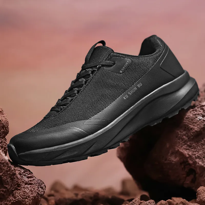 Herr chunky trail sneakers med halkfri gummisula_voghion.com