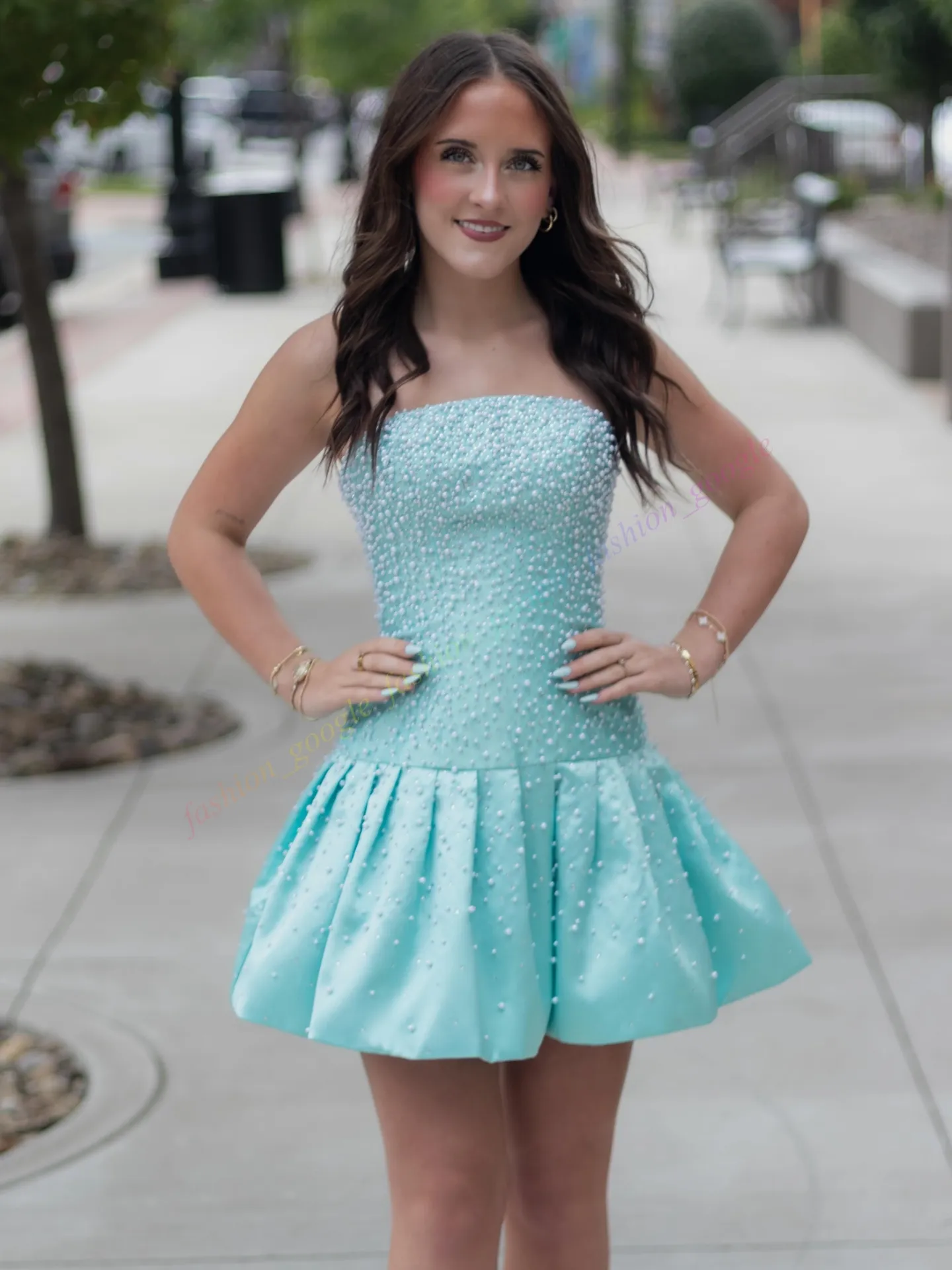 homecoming aqua dresses Ava Presley 39572 Size 12 Long Sequin Pageant Dress Slit Skirt One Shoulder Gown Royal Blue Mint Green Beaded Sweetheart Bow