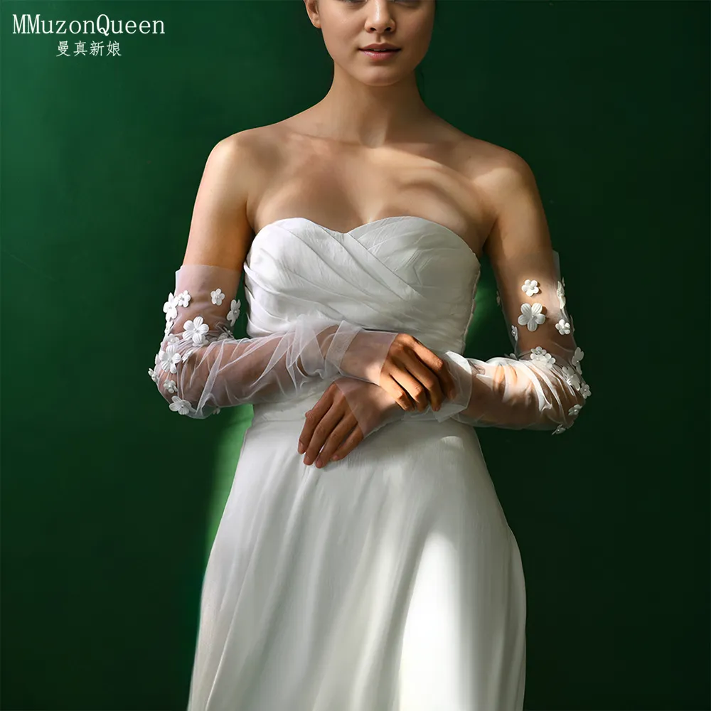sheer arm cover for dress Detachable Long Pearl Tulle Lantern Sleeve Cuffs,... From Bawanghua, Rs.955.18